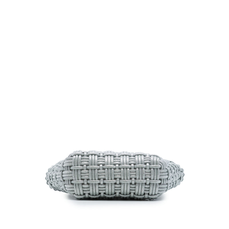 Metallic Faux Leather Bistro Basket Bag XXS - Image 3