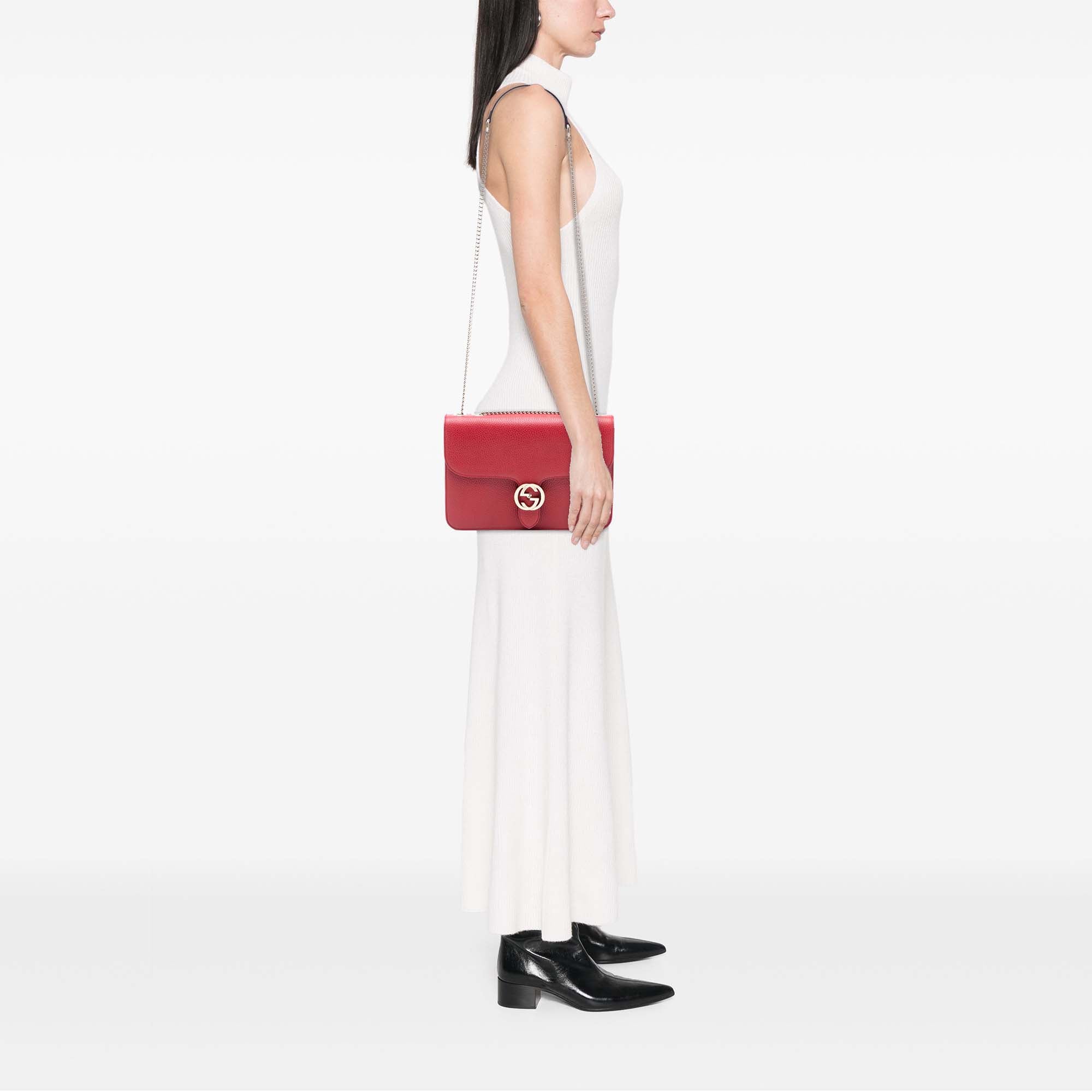Medium Dollar Calfskin Interlocking G Crossbody - Image 7