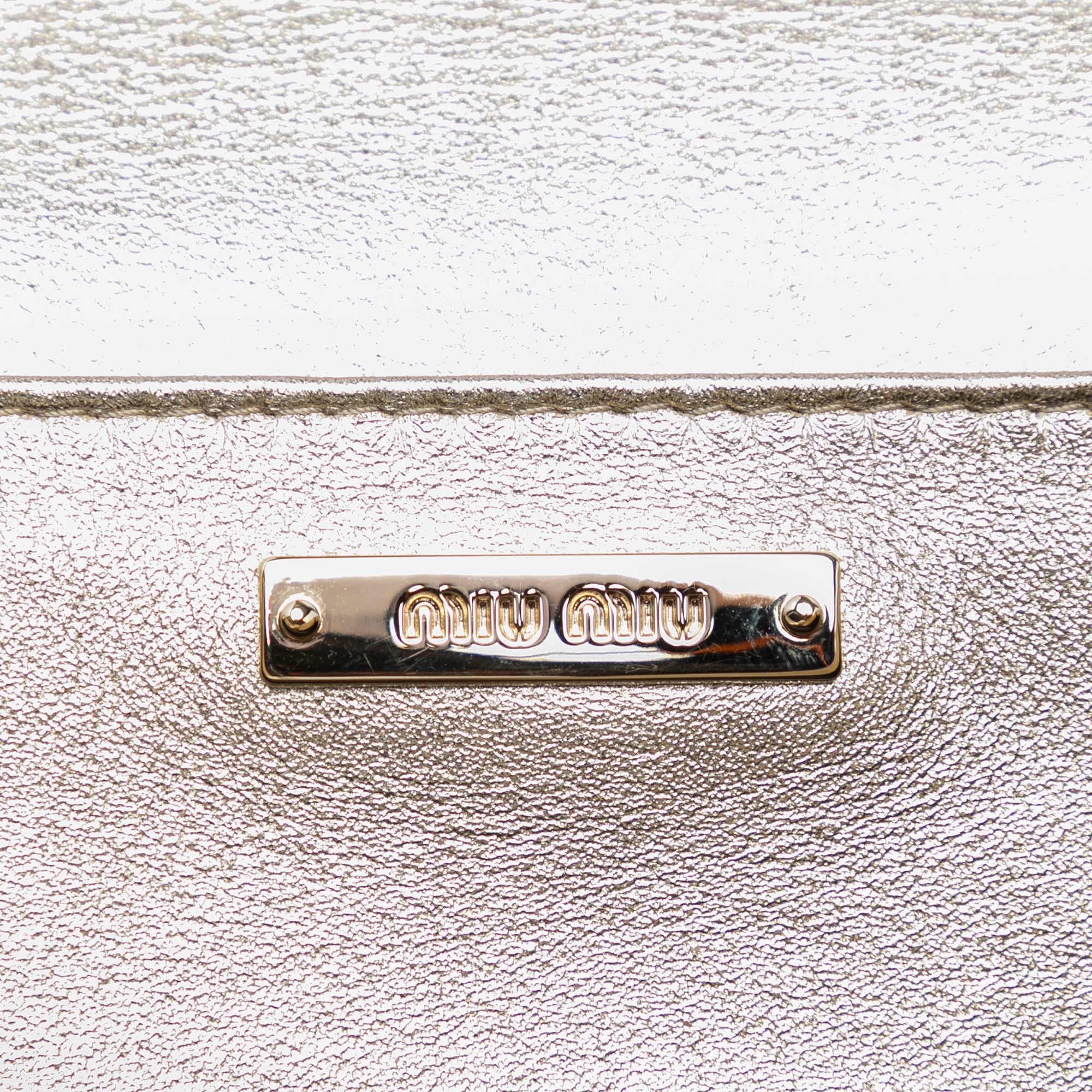 Metallic Nappa Matelasse Faux Pearl Flap Crossbody - Image 5