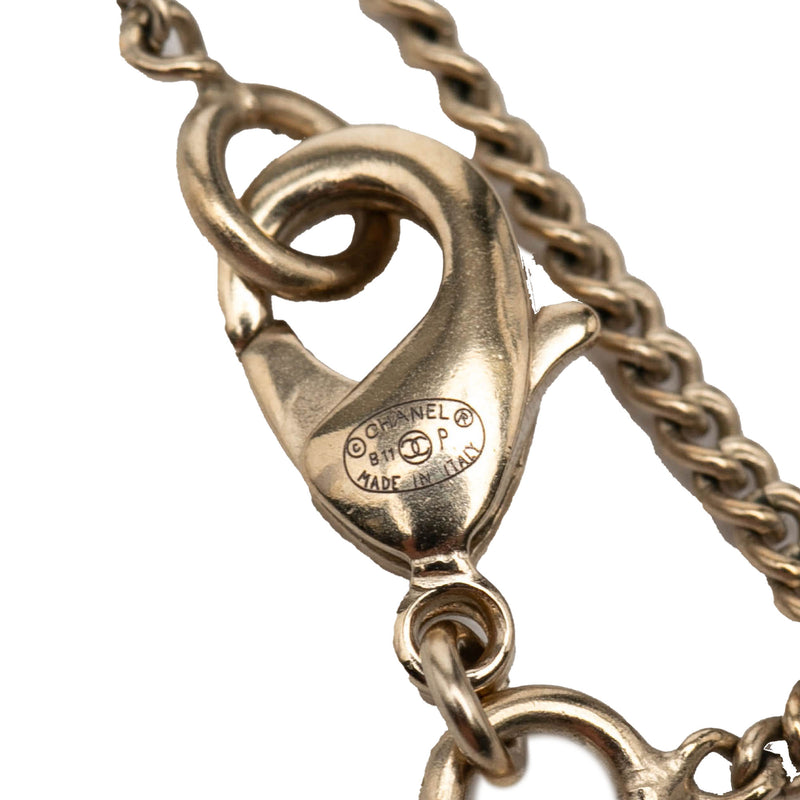 Gold Plated Gripoix CC Pendant Necklace - Image 4