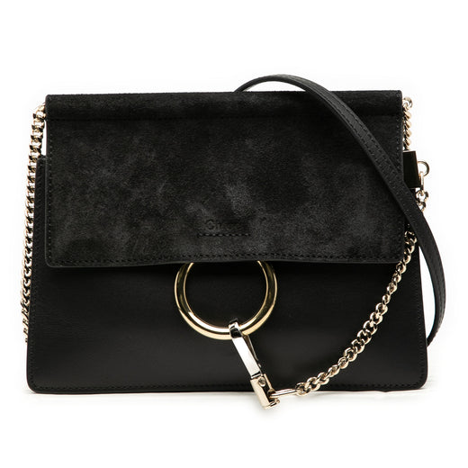Small Calfskin and Suede Faye Crossbody - Image 1
