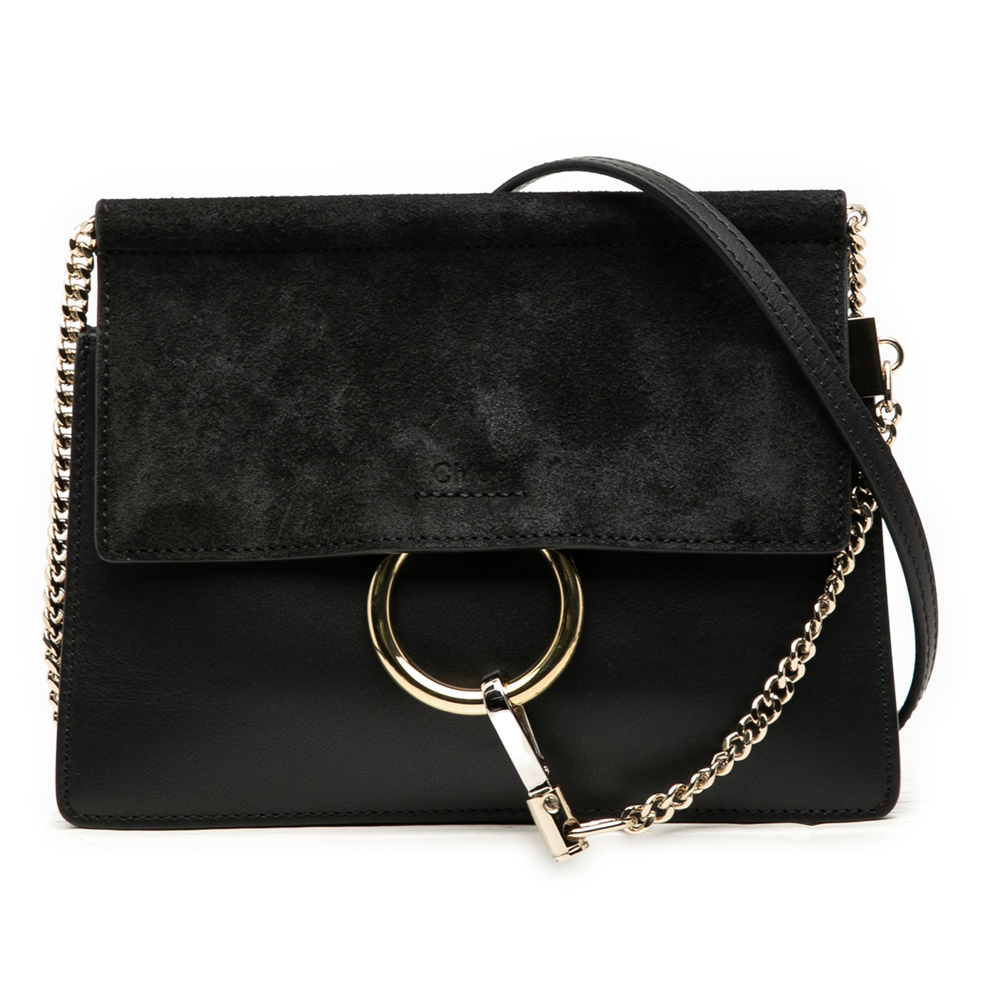 Small Calfskin and Suede Faye Crossbody - Image 1