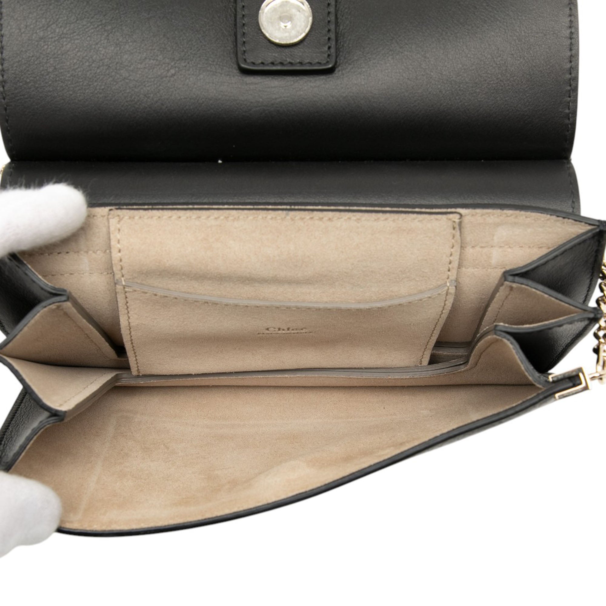 Small Calfskin and Suede Faye Crossbody - Image 4