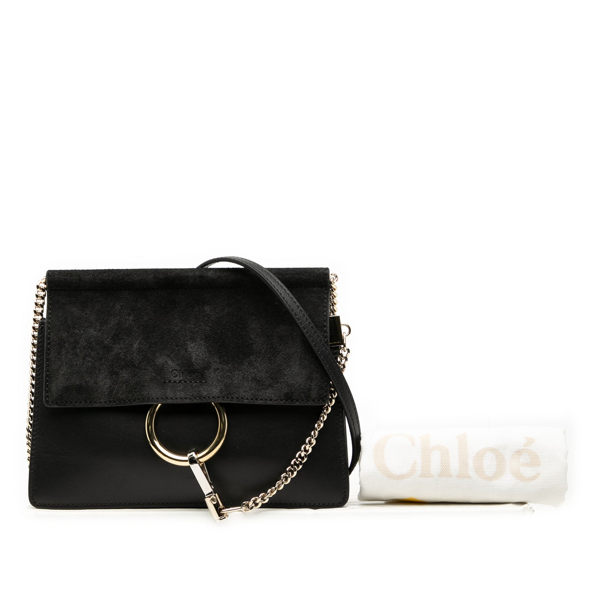 Small Calfskin and Suede Faye Crossbody - Image 8