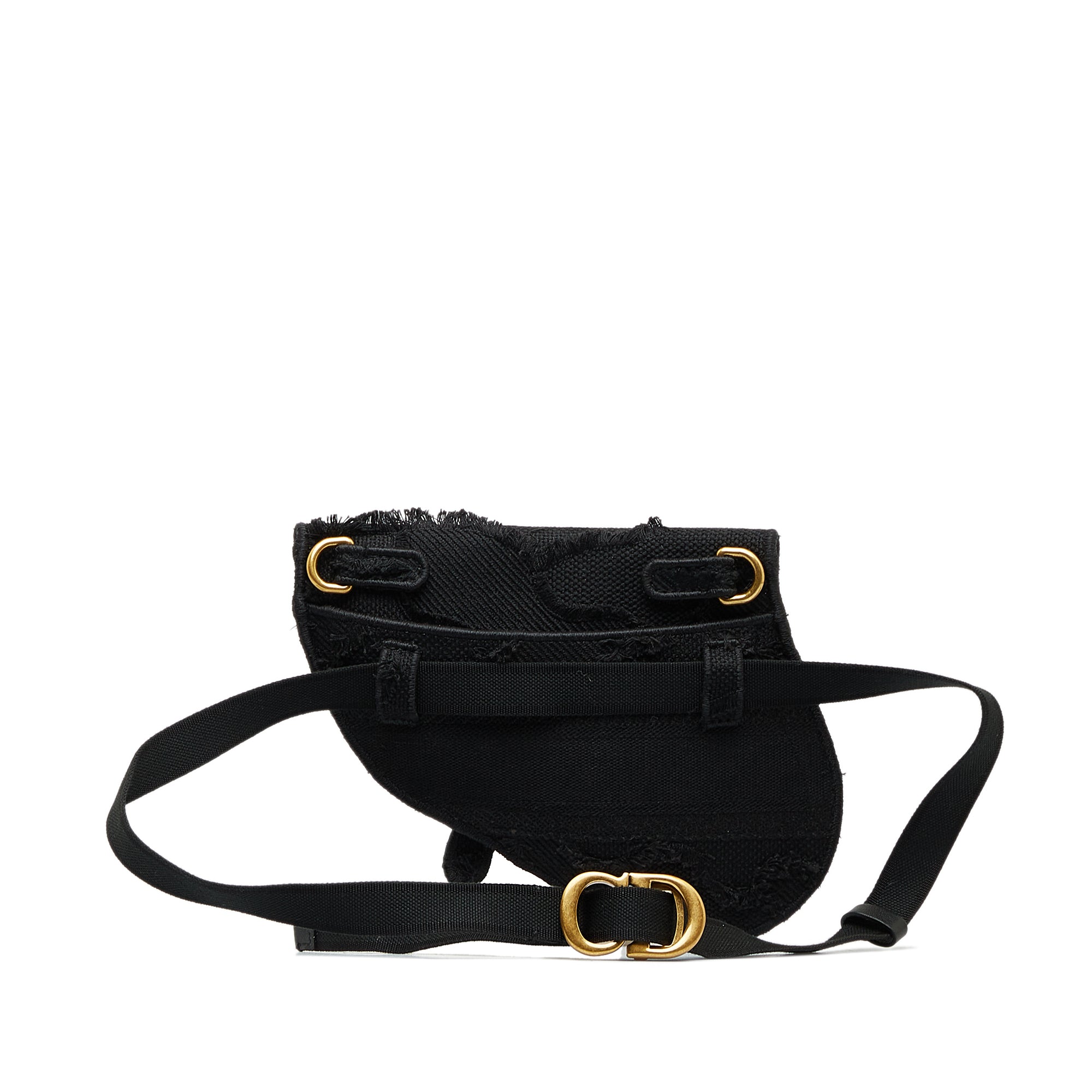 Embroidered Canvas Camouflage Saddle Belt Bag - Image 3