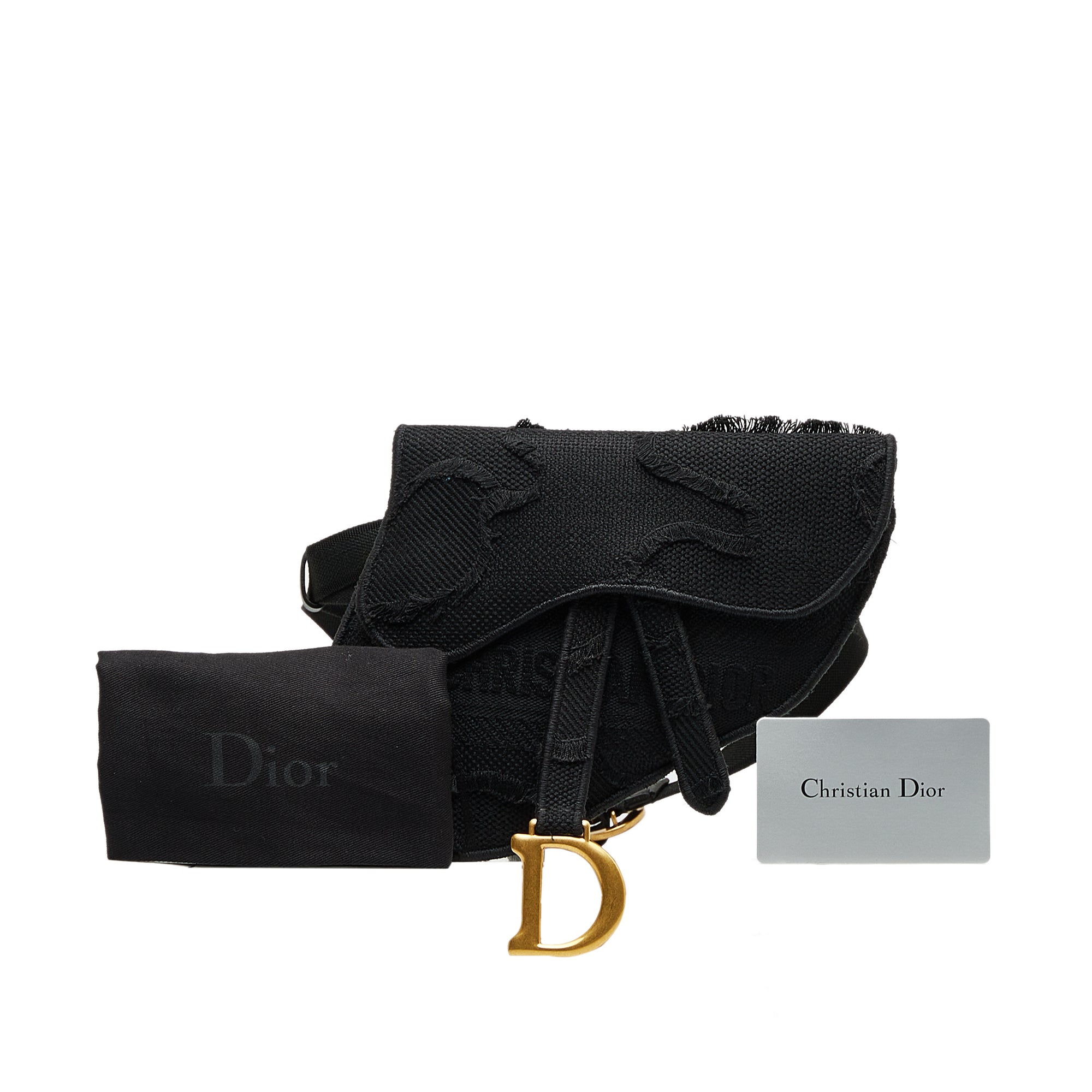 Embroidered Canvas Camouflage Saddle Belt Bag - Image 9