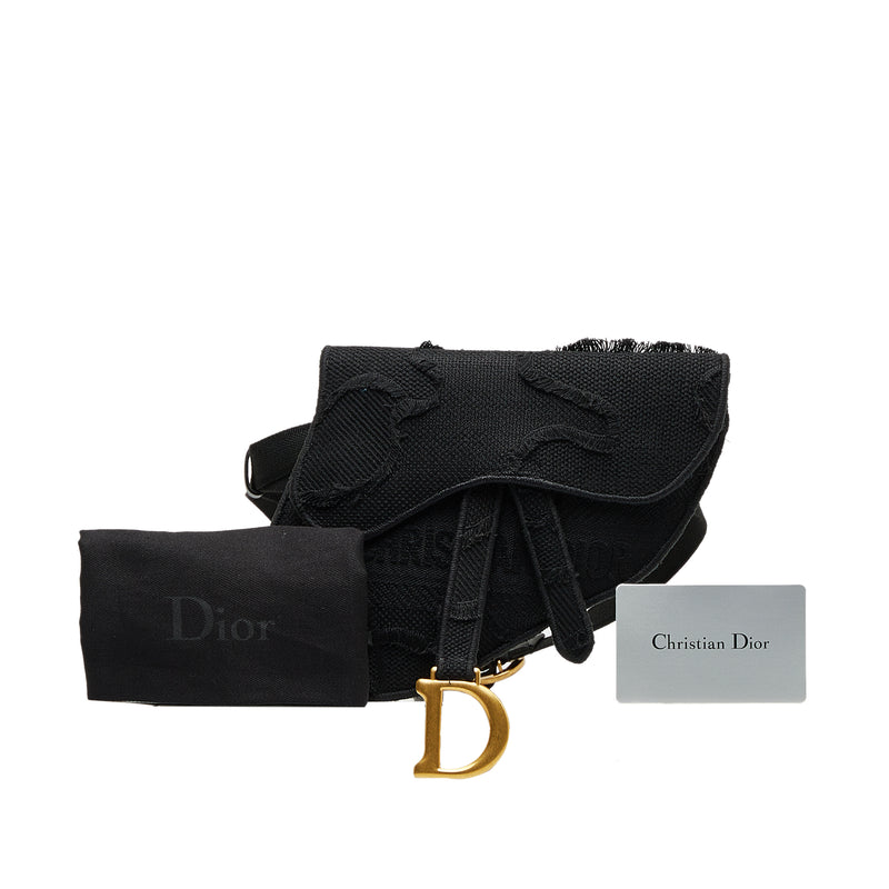 Embroidered Canvas Camouflage Saddle Belt Bag - Image 9