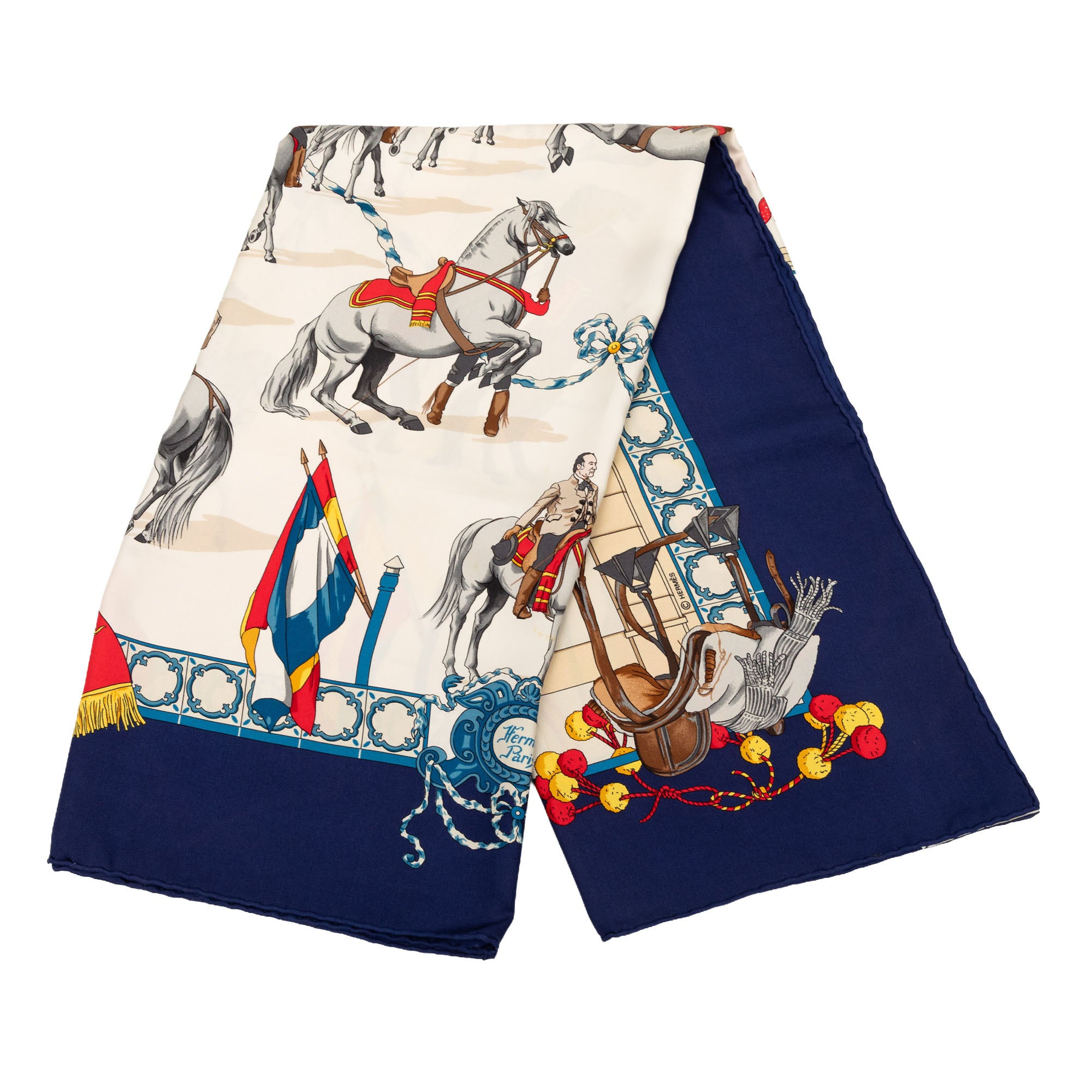 Real Escuela Andaluza Del Arte Ecuestre Silk Scarf 90 - Image 1