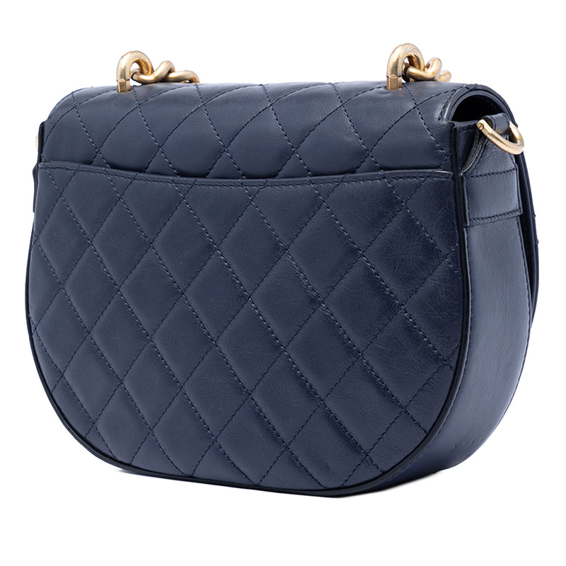 CC Quilted Lambskin Chain Handle Half Moon Flap - Image 2