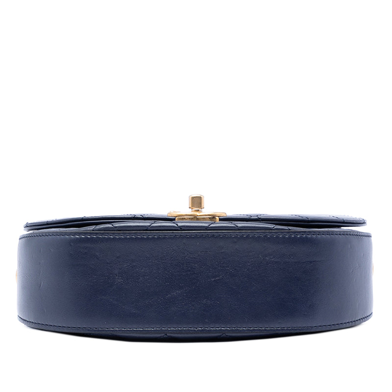 CC Quilted Lambskin Chain Handle Half Moon Flap - Image 3
