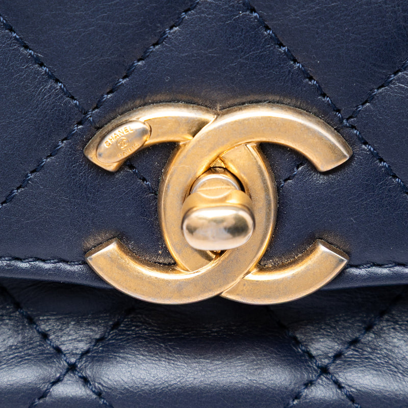 CC Quilted Lambskin Chain Handle Half Moon Flap - Image 5