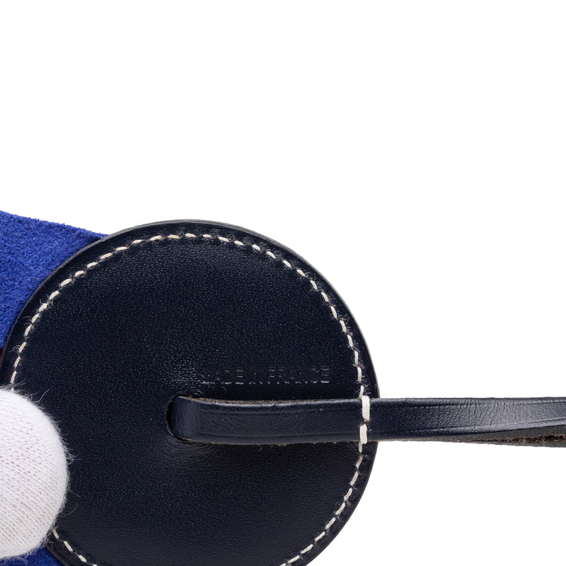 Hunter Cowhide and Milo Lambskin Paddock Flot Ribbon Bag Charm - Image 3