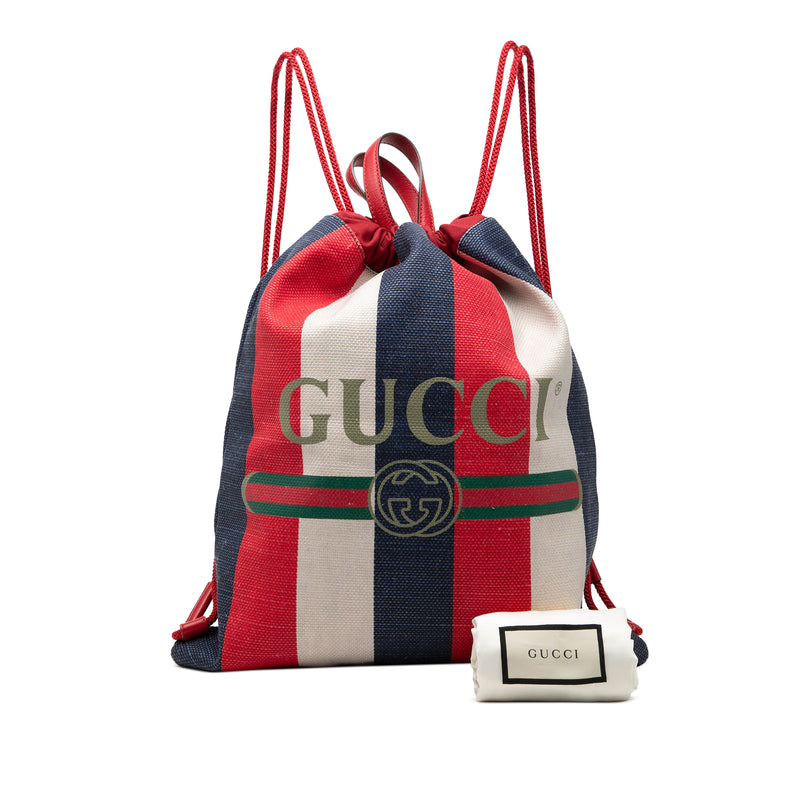 Canvas Sylvie Baiadera Web Drawstring Backpack - Image 8