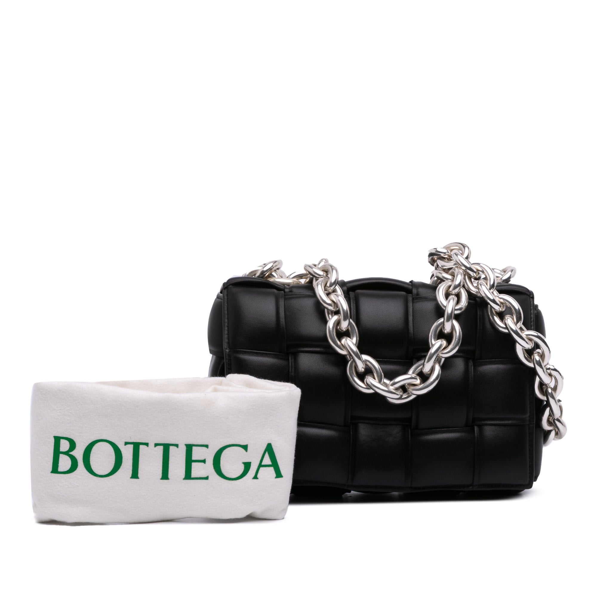 Nappa Intrecciato Padded Chain Cassette Satchel - Image 11