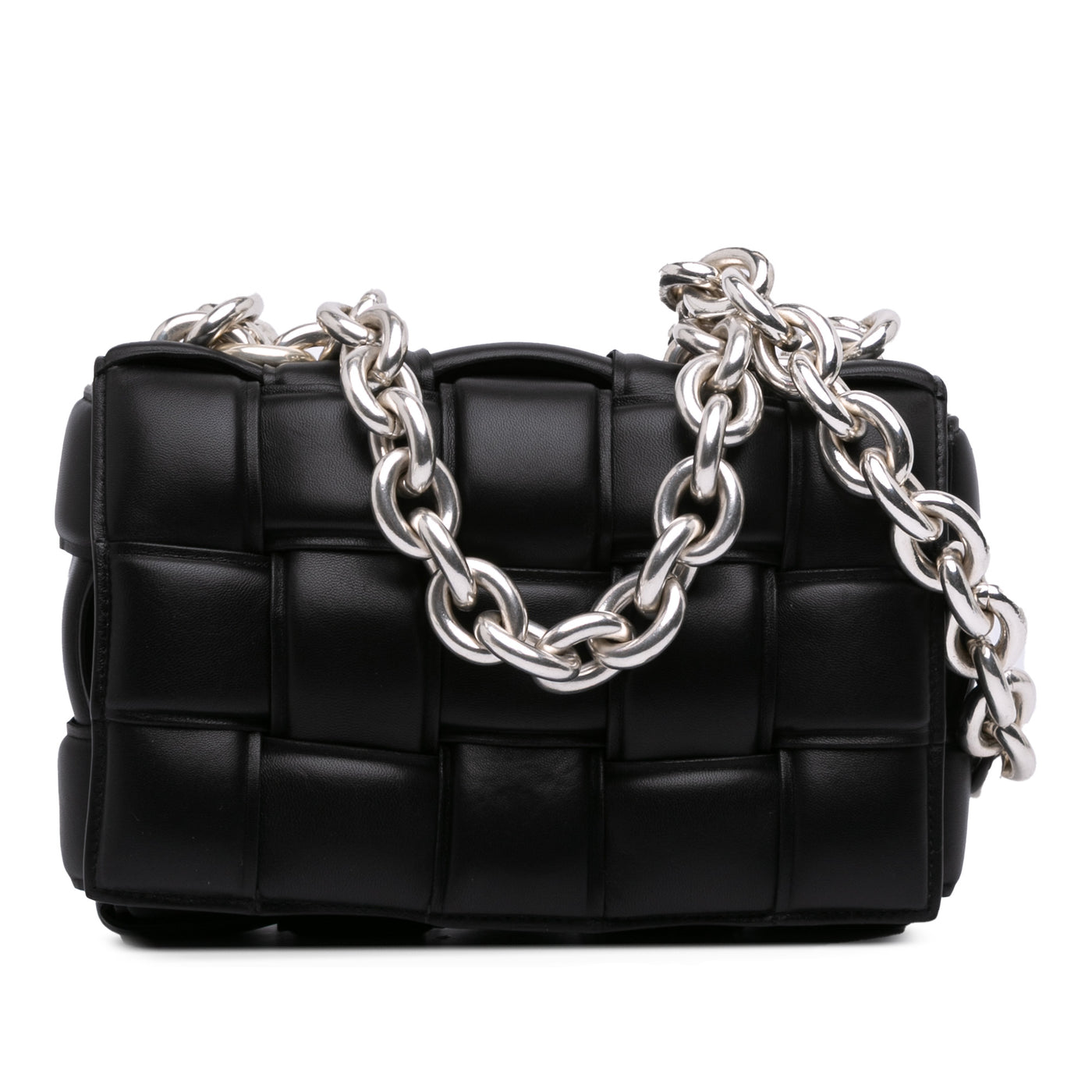 Nappa Intrecciato Padded Chain Cassette Satchel - Image 1