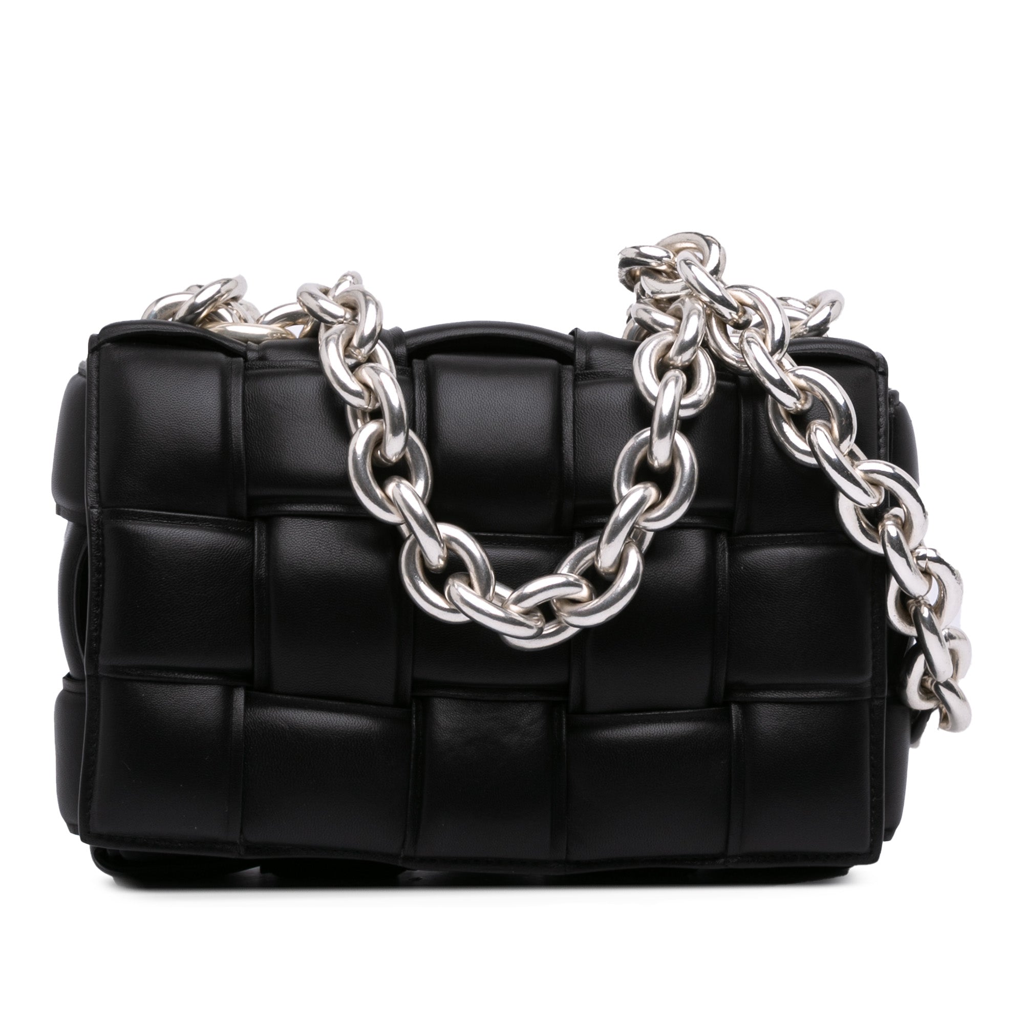 Nappa Intrecciato Padded Chain Cassette Satchel - Image 1