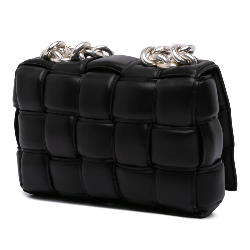 Nappa Intrecciato Padded Chain Cassette Satchel - Image 2