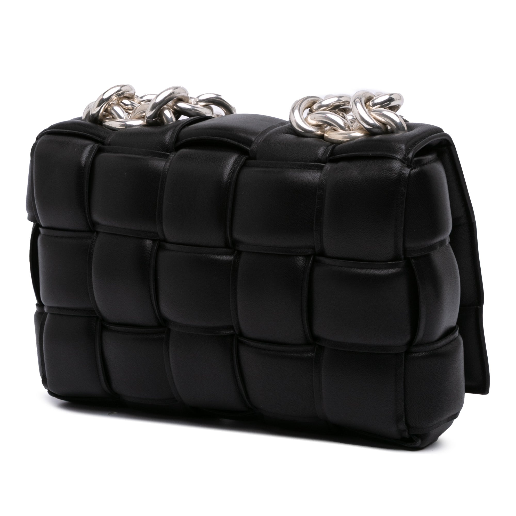 Nappa Intrecciato Padded Chain Cassette Satchel - Image 2