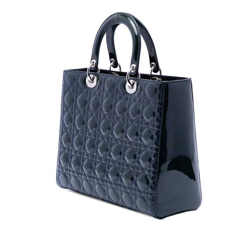 Large Patent Cannage Lady Dior - Image 2