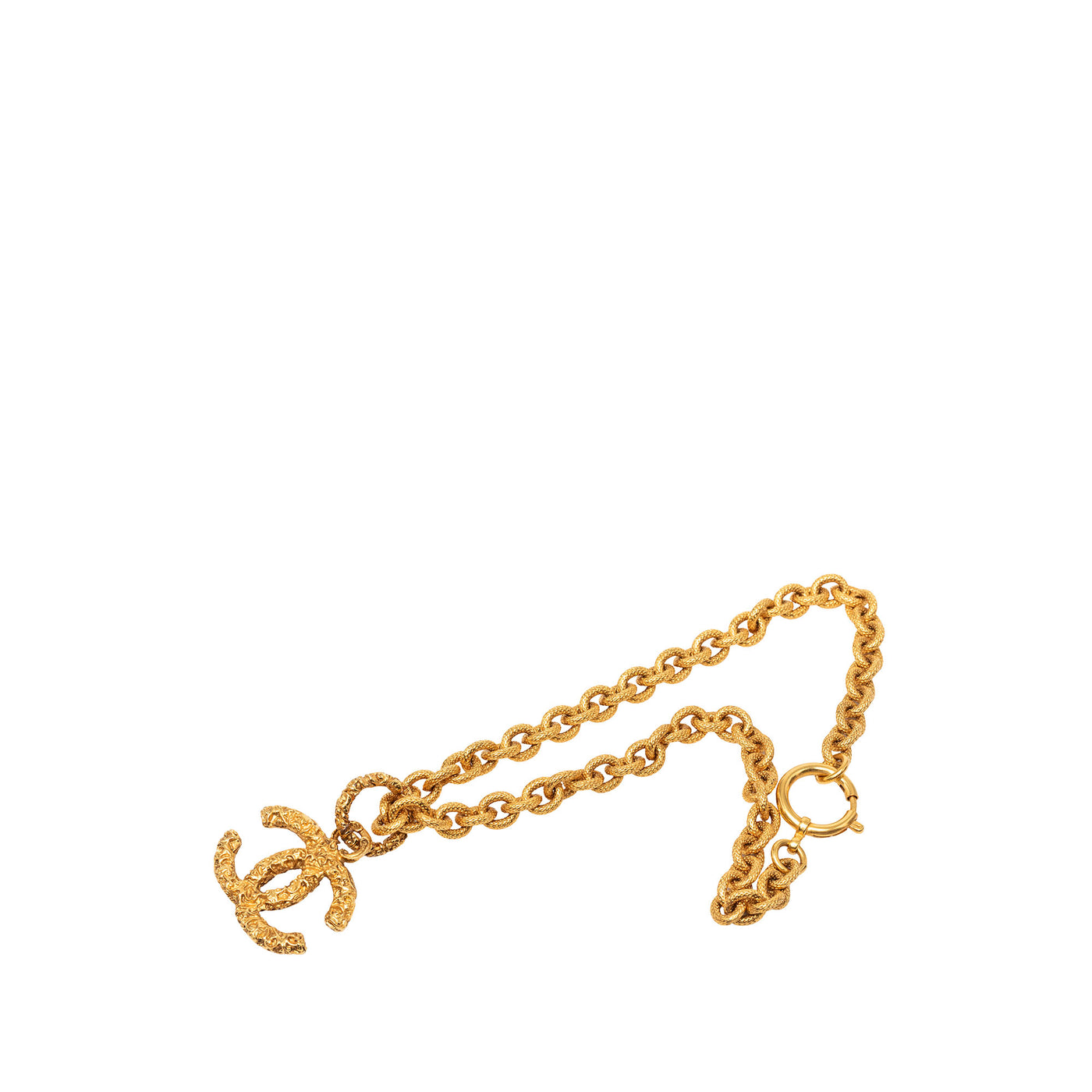 CC Gold Plated Lava Pendant Necklace - Image 1
