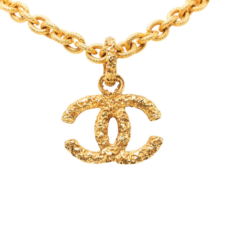 CC Gold Plated Lava Pendant Necklace - Image 2