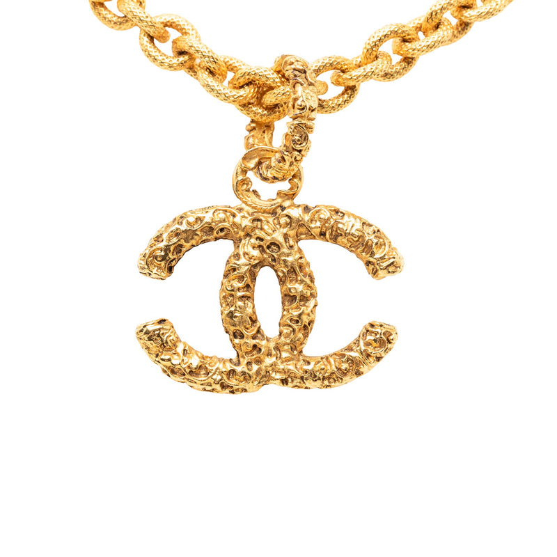 CC Gold Plated Lava Pendant Necklace - Image 3