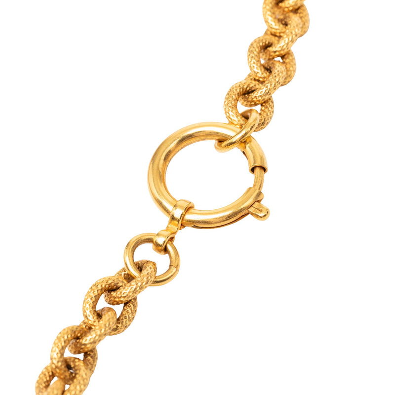 CC Gold Plated Lava Pendant Necklace - Image 4