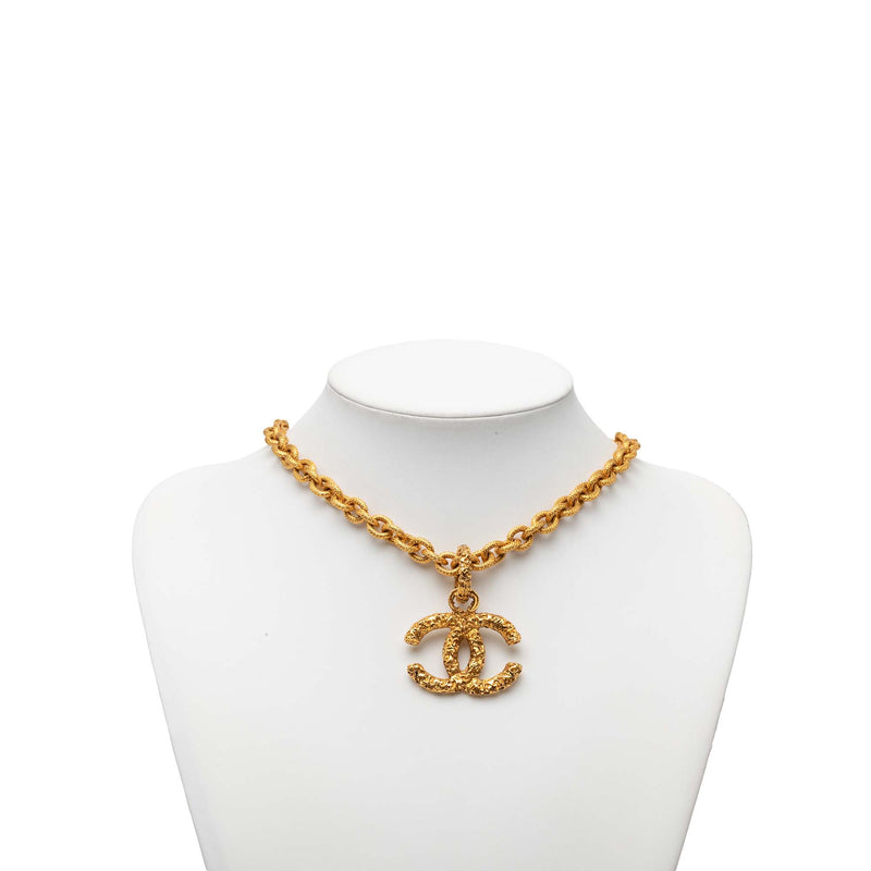CC Gold Plated Lava Pendant Necklace - Image 5