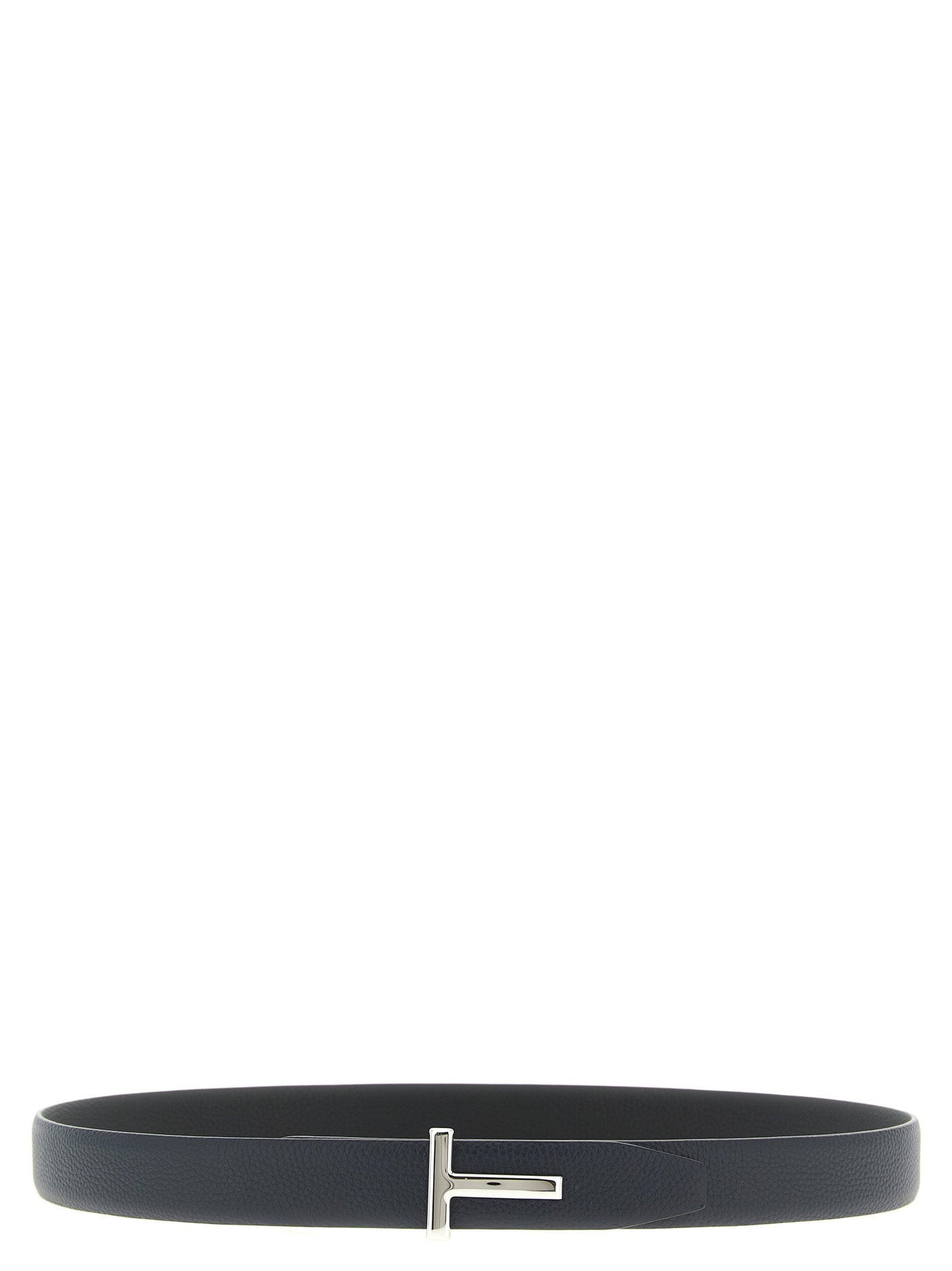 Tom Ford Hammered Leather Reversible Belt — Black