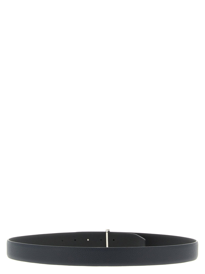 Tom Ford Hammered Leather Reversible Belt — Black