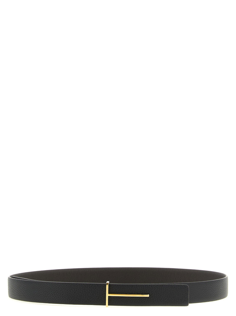 Tom Ford Icon Belt — Black Grained Leather