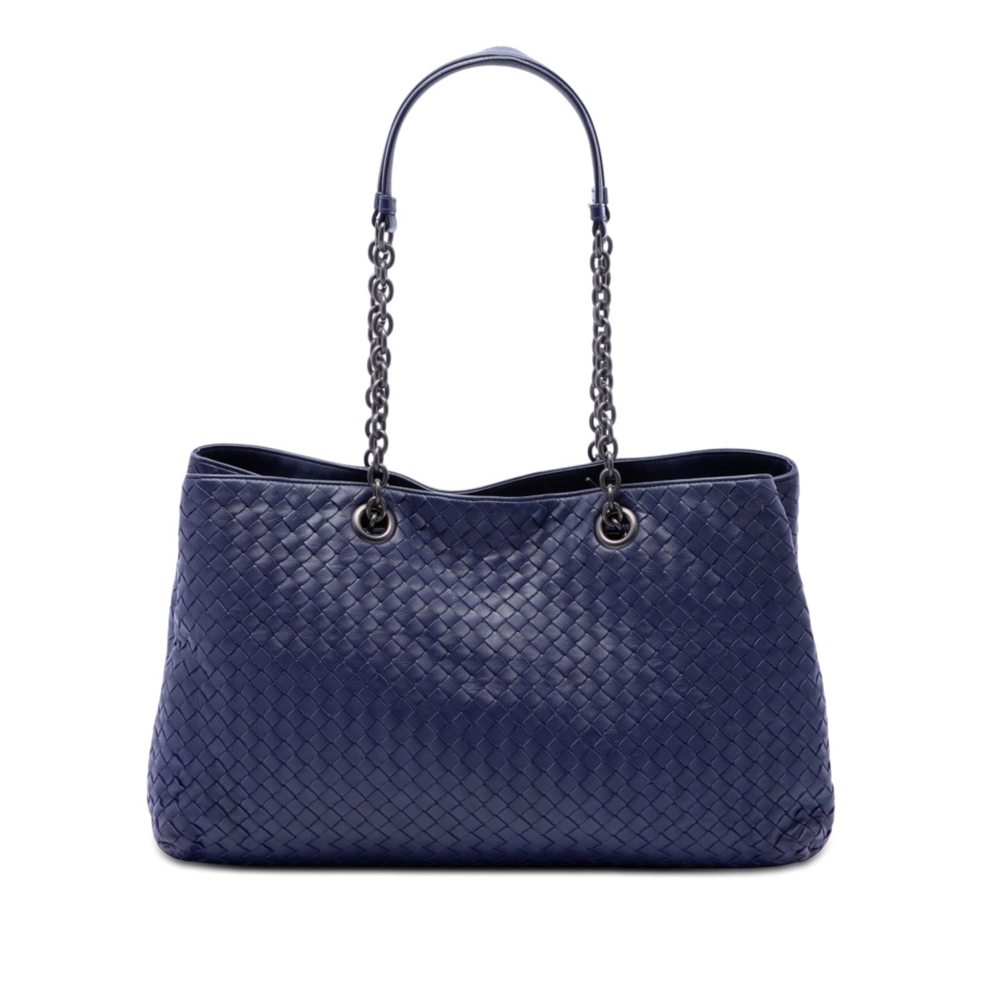 Large Nappa Intrecciato Double Chain Tote - Image 1