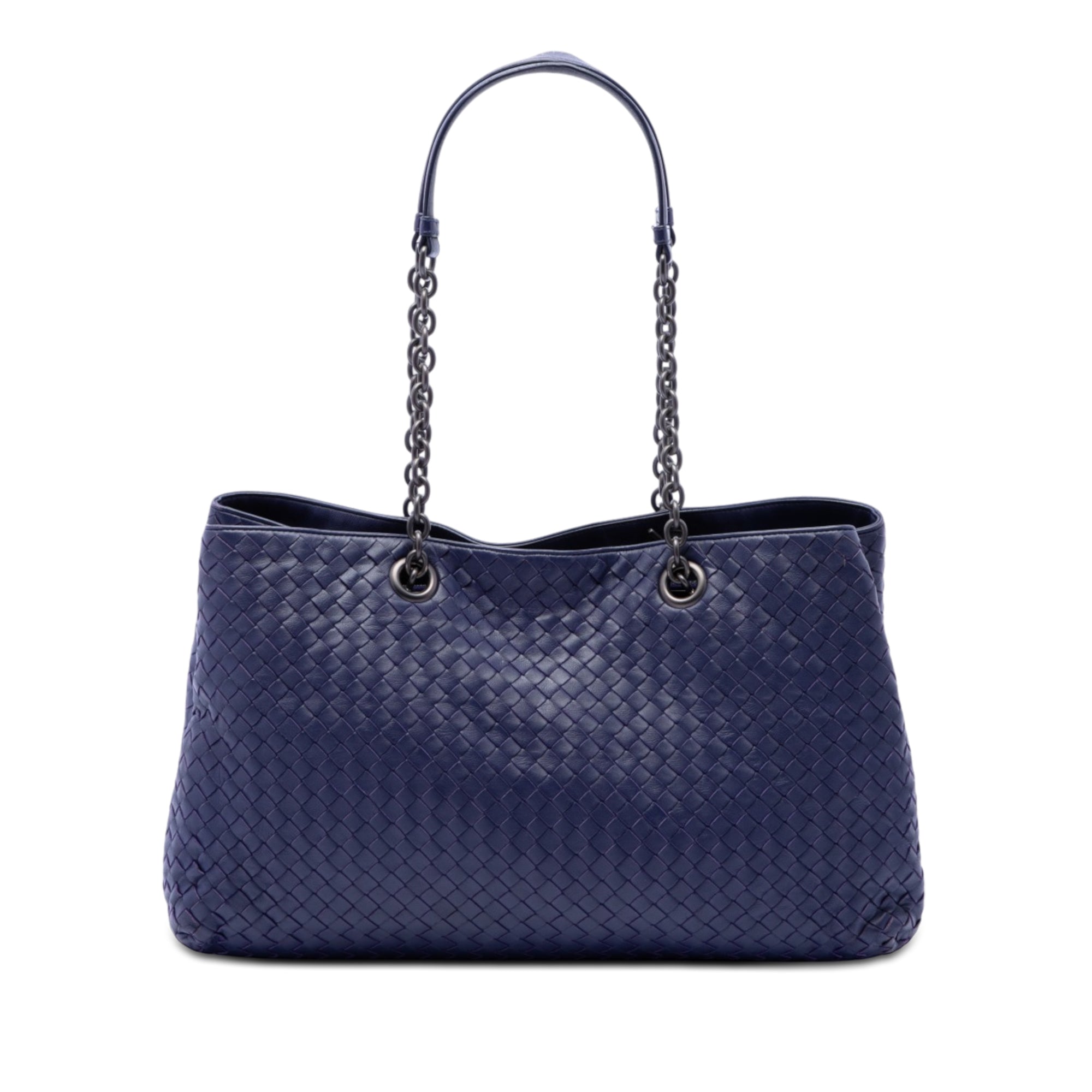 Large Nappa Intrecciato Double Chain Tote - Image 1