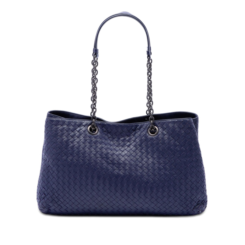 Large Nappa Intrecciato Double Chain Tote