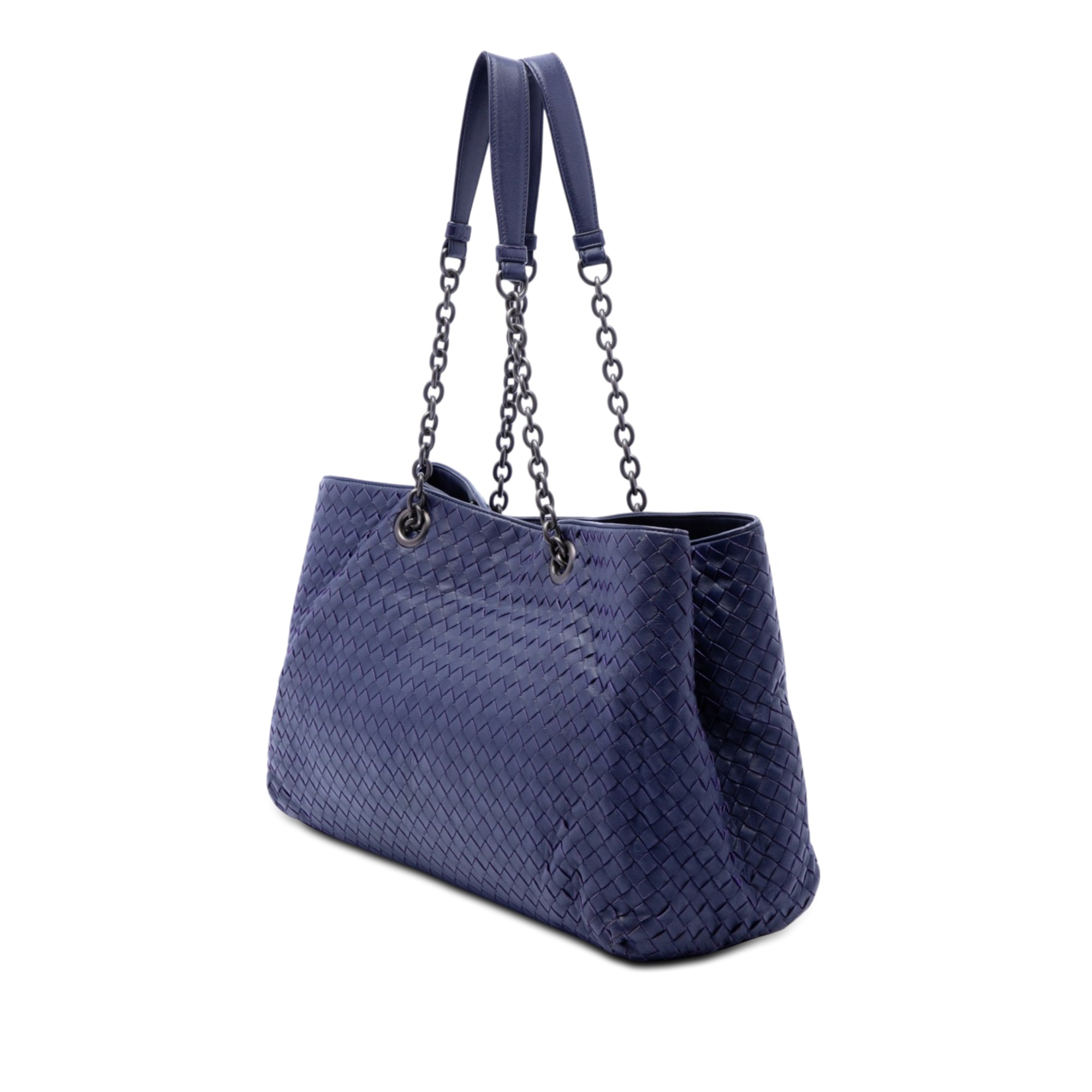 Large Nappa Intrecciato Double Chain Tote - Image 2
