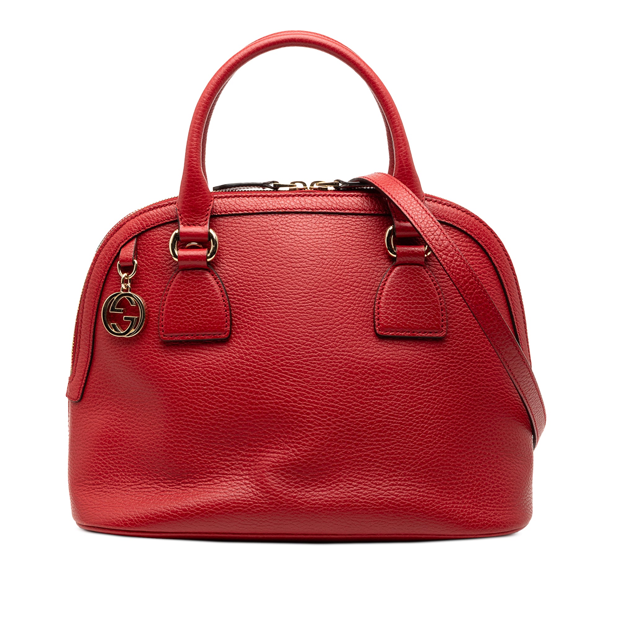 Small Dollar Calfskin GG Charm Dome Satchel - Image 1