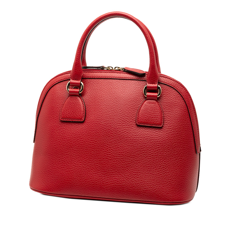 Small Dollar Calfskin GG Charm Dome Satchel - Image 2