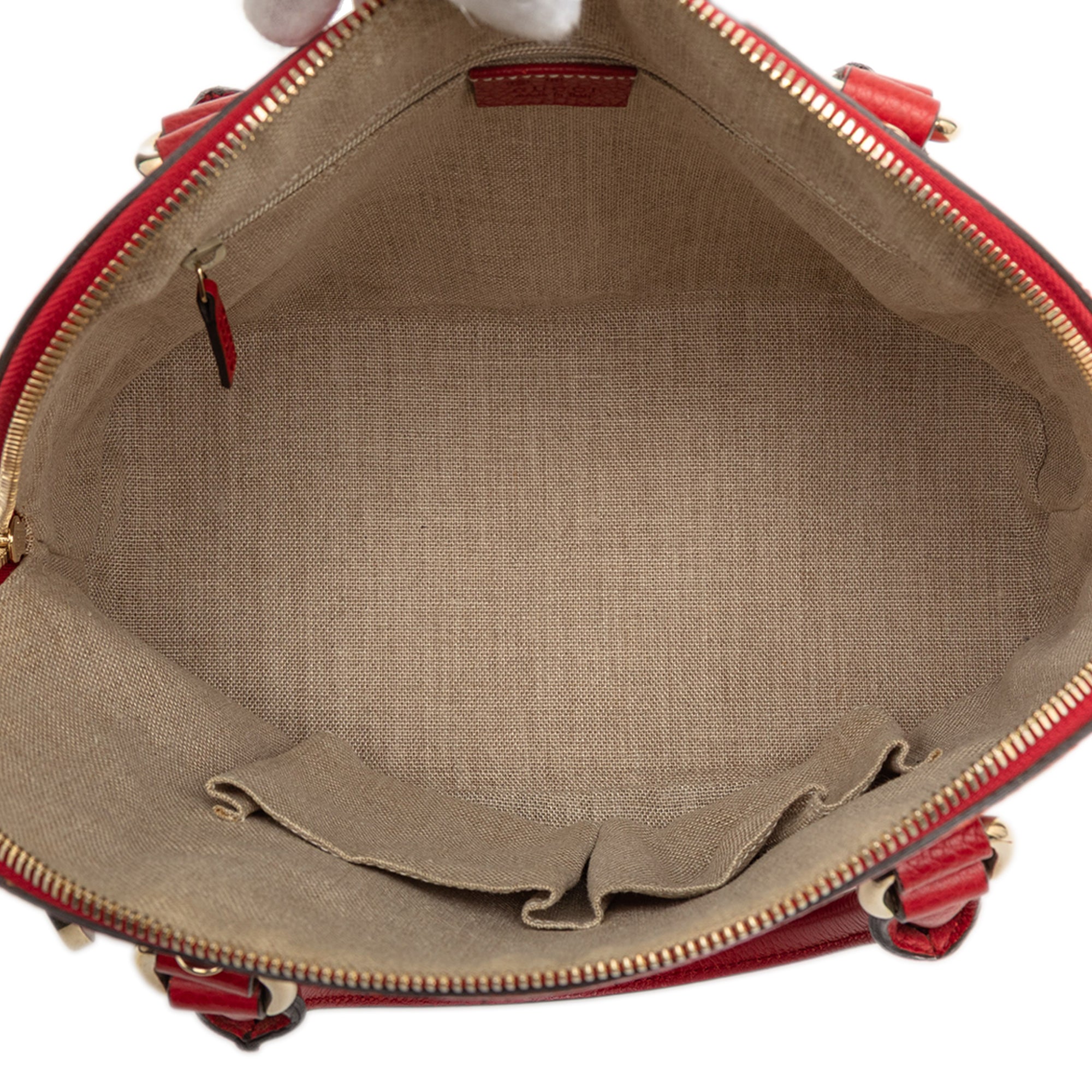 Small Dollar Calfskin GG Charm Dome Satchel - Image 4