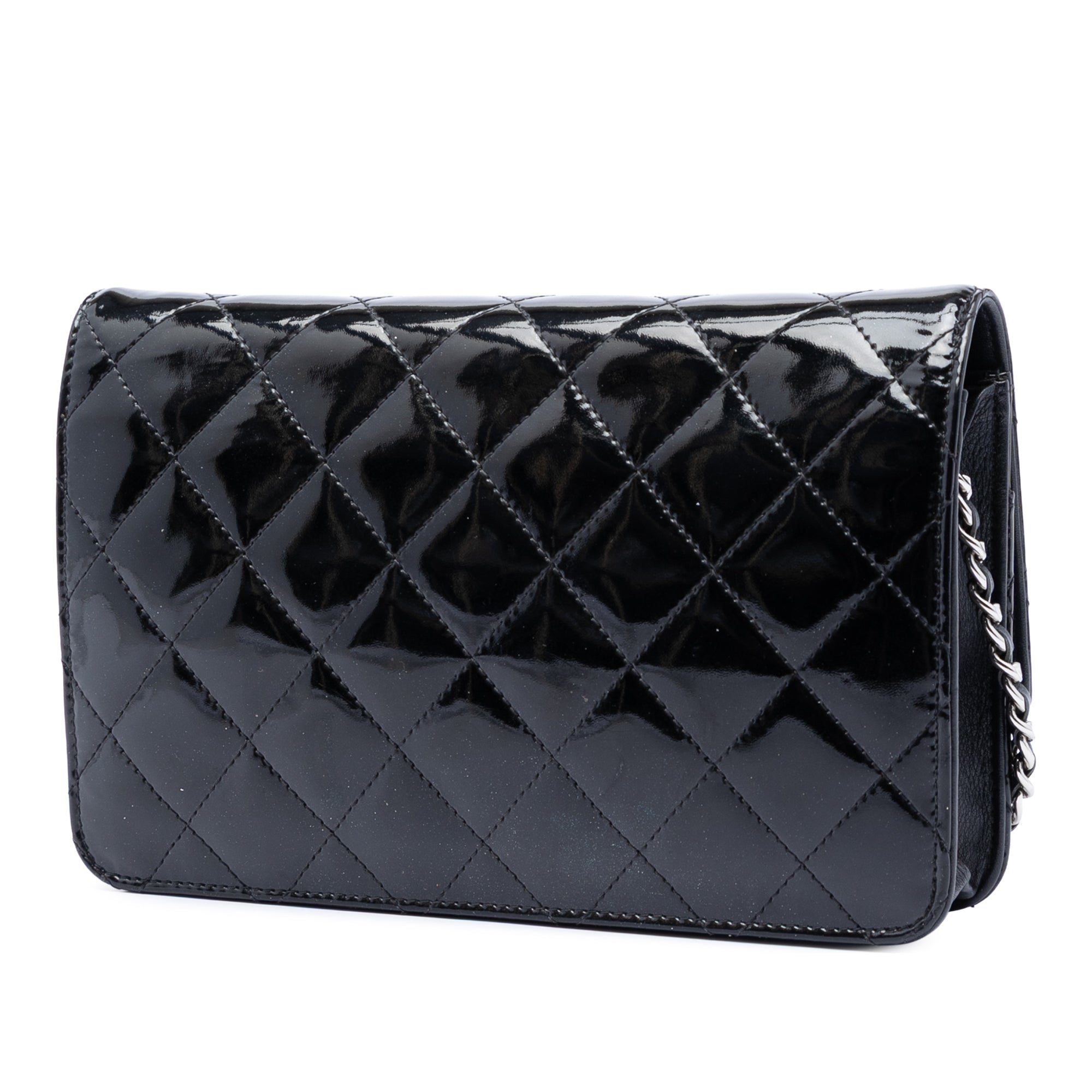 CC Quilted Patent Brilliant Wallet On Chain - Image 2