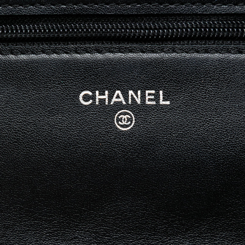 CC Quilted Patent Brilliant Wallet On Chain - Image 5