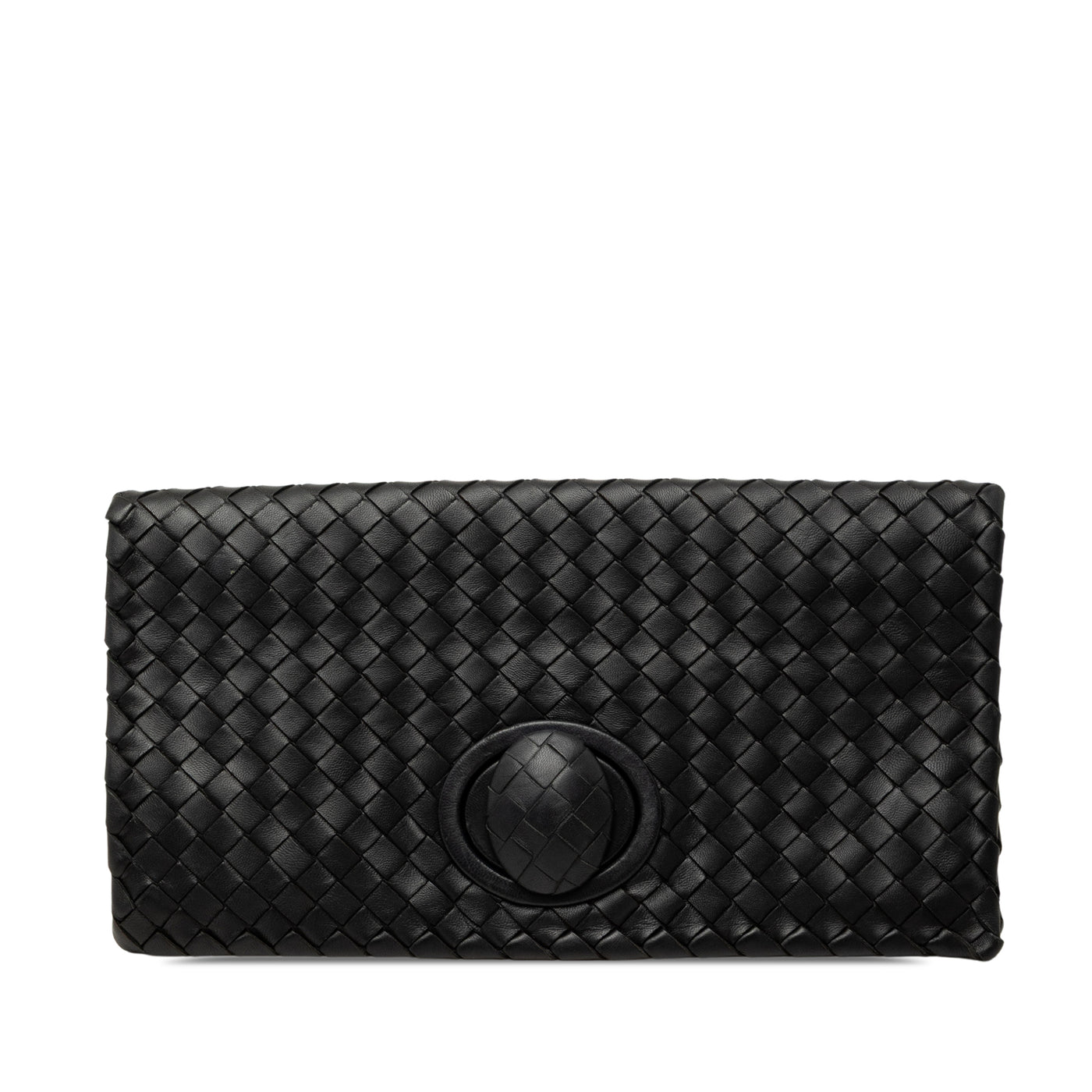 Nappa Intrecciato Turn Lock Clutch - Image 1