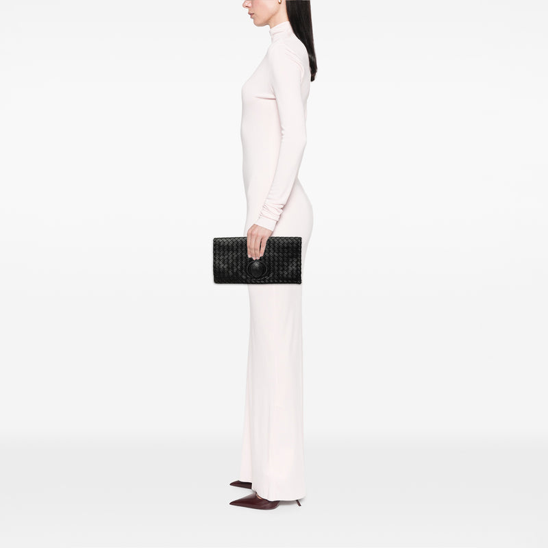 Nappa Intrecciato Turn Lock Clutch - Image 6