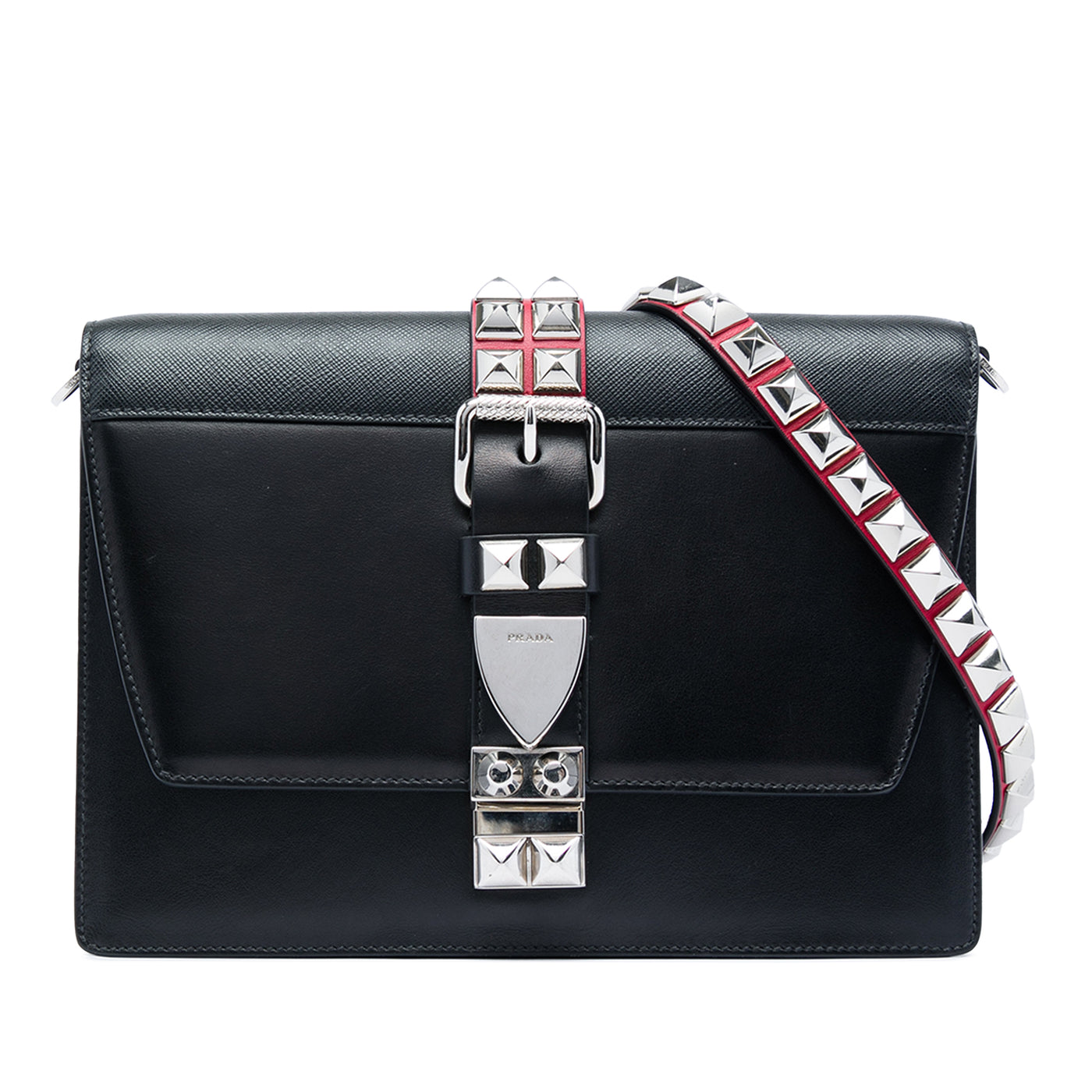 City Calf and Saffiano Studded Elektra Crossbody - Image 1