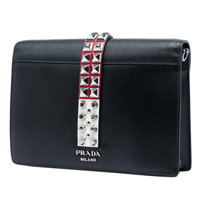 City Calf and Saffiano Studded Elektra Crossbody - Image 2