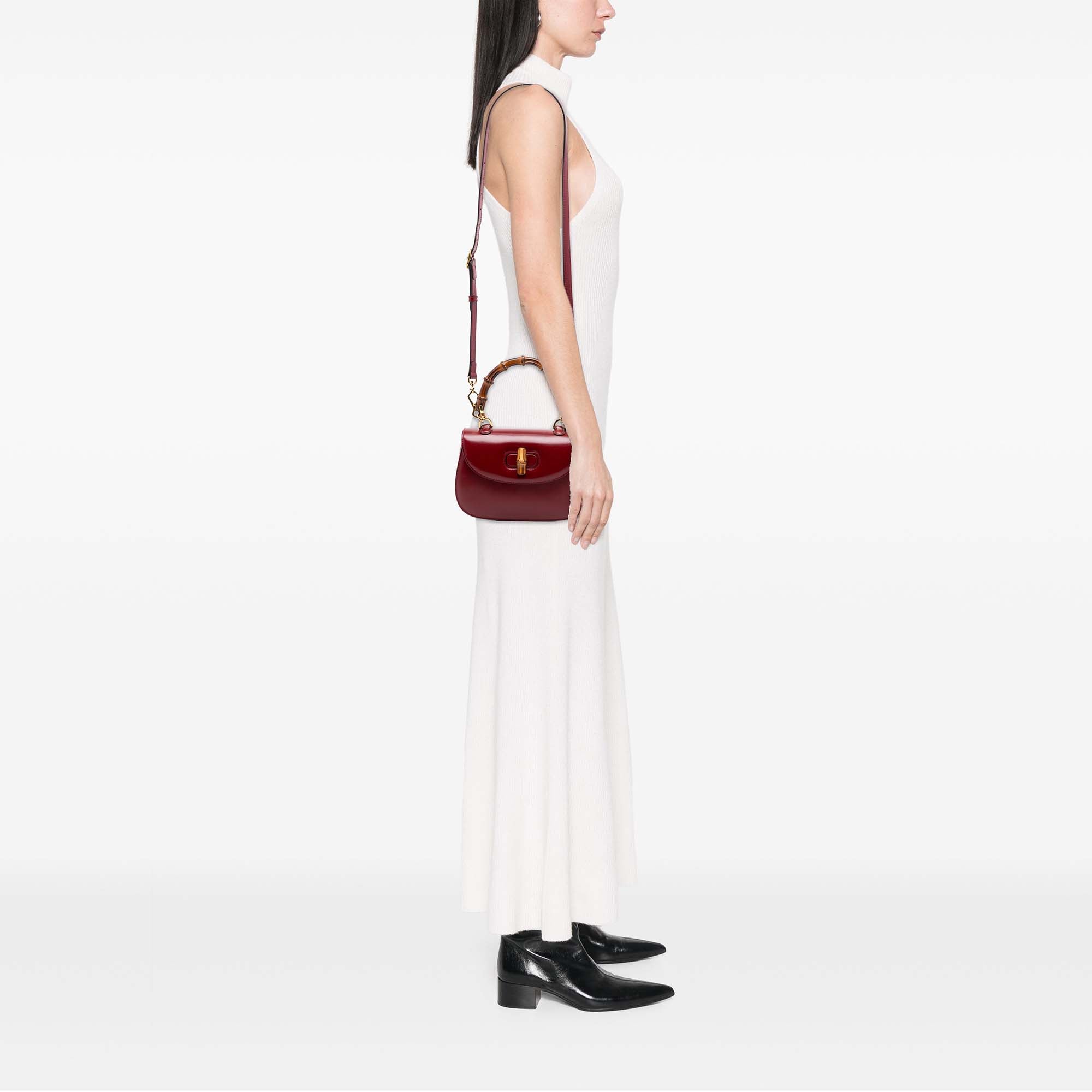 Small Calfskin 1947 Bamboo Top Handle Bag - Image 6