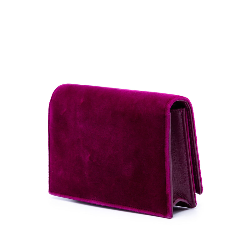 Small Velvet Monogram Kate Tassel Crossbody - Image 2