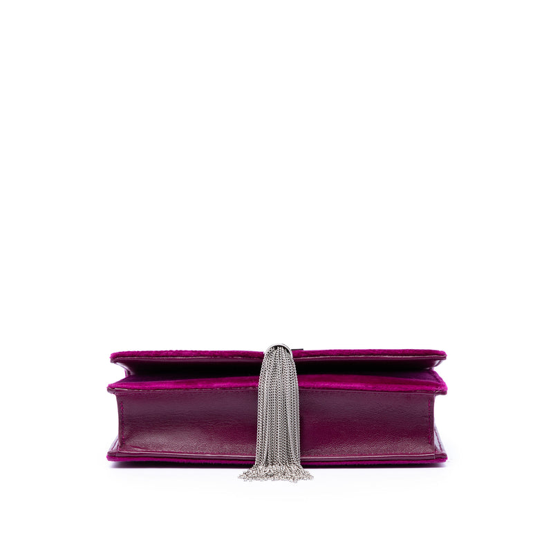 Small Velvet Monogram Kate Tassel Crossbody - Image 3