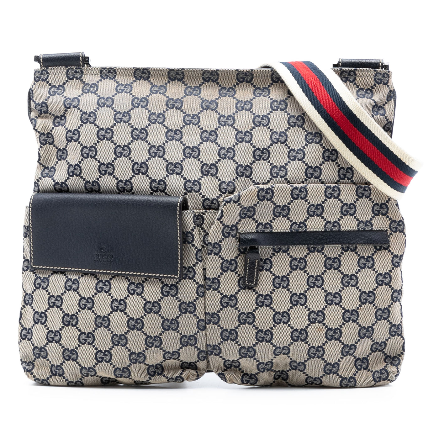 GG Canvas Web Double Pocket Crossbody - Image 1