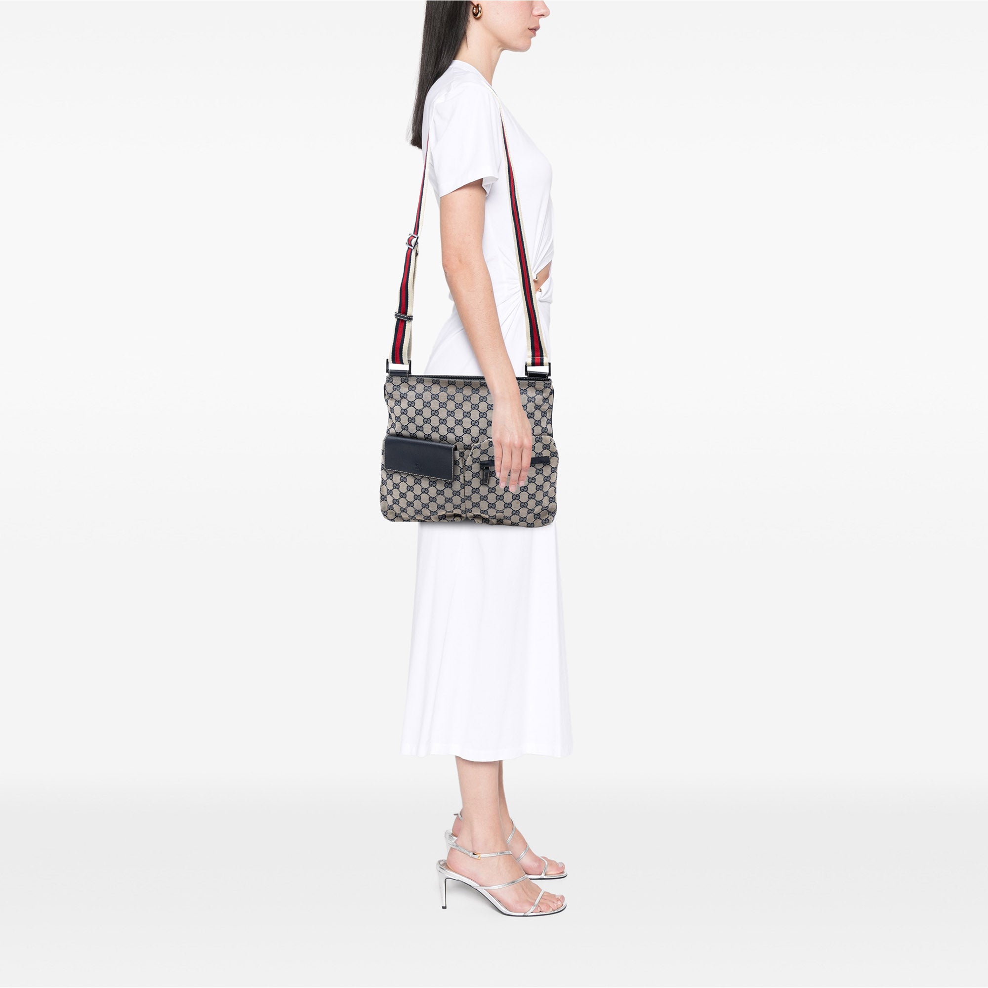 GG Canvas Web Double Pocket Crossbody - Image 7