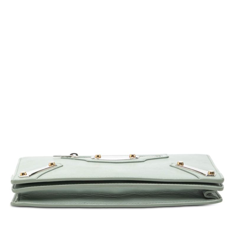 Leather Metal Plate City Wallet on Chain - Image 3